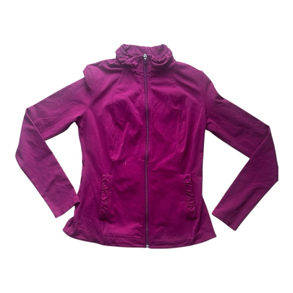 Lucy Maroon LucyPower Athletic Workout Full zip jacket size S